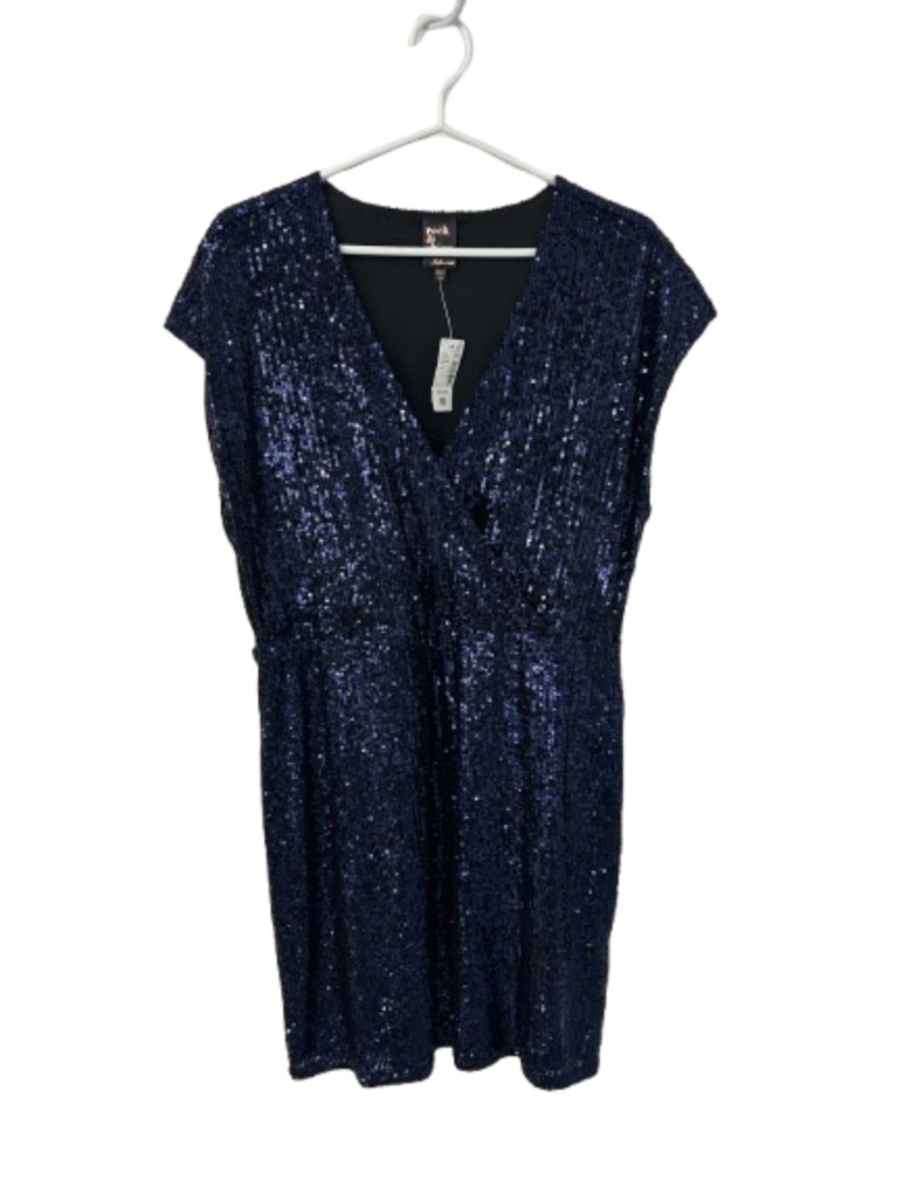 Blue sparkle glitter mini dress